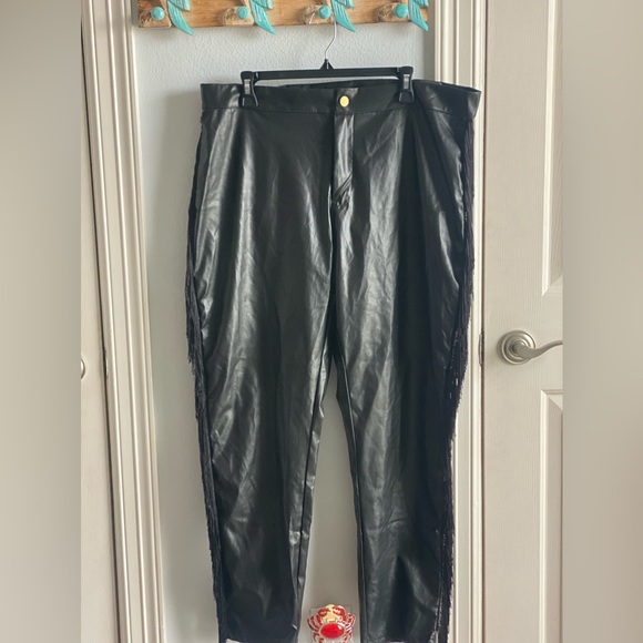 Fringe Leather Pants - Picture 2 of 4